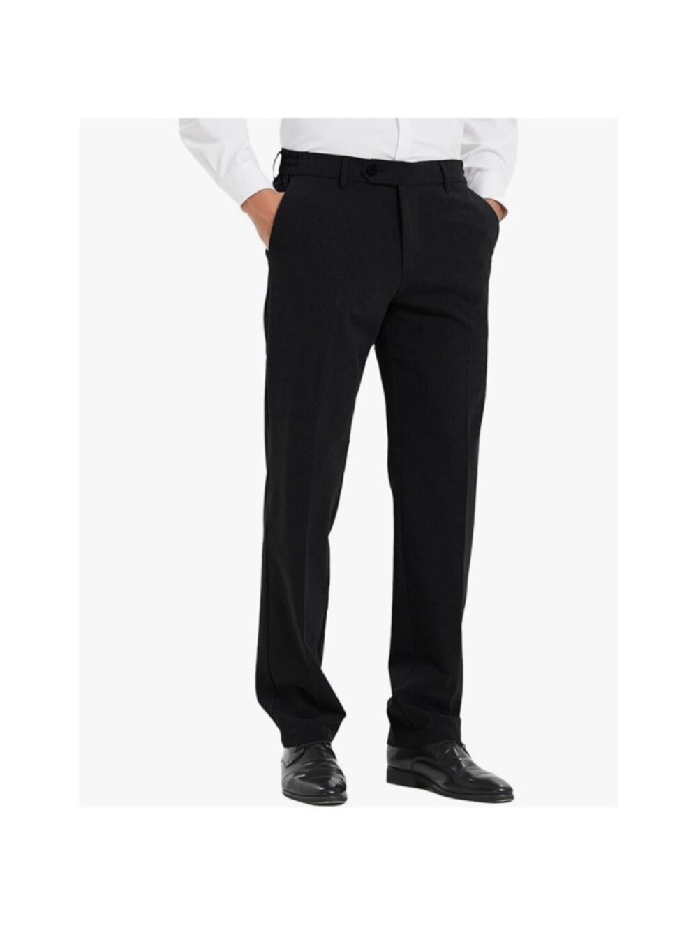 NEW Men's Dress Pants Elastic Waistband Stretchy Straight Fit 38/32